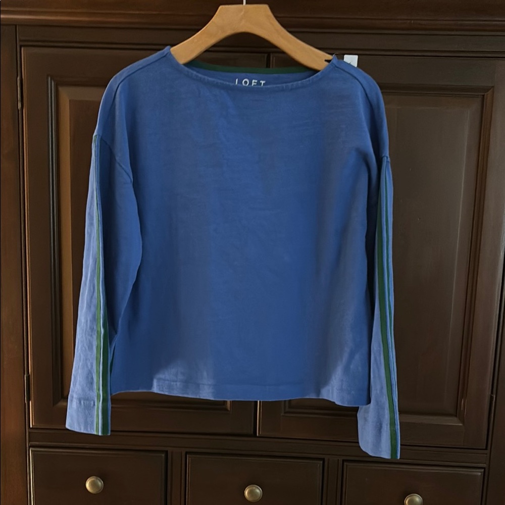 LOFT Blue Long Sleeve Top